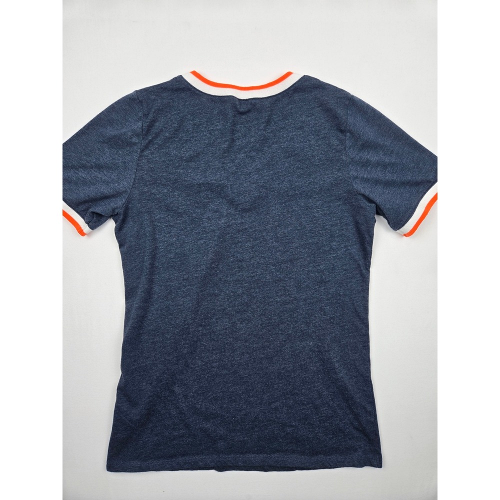 Campus Lifestyle Auburn Tigers V Neck T Shirt Womens Medium Blue‎ Orange - Picture 2 of 6